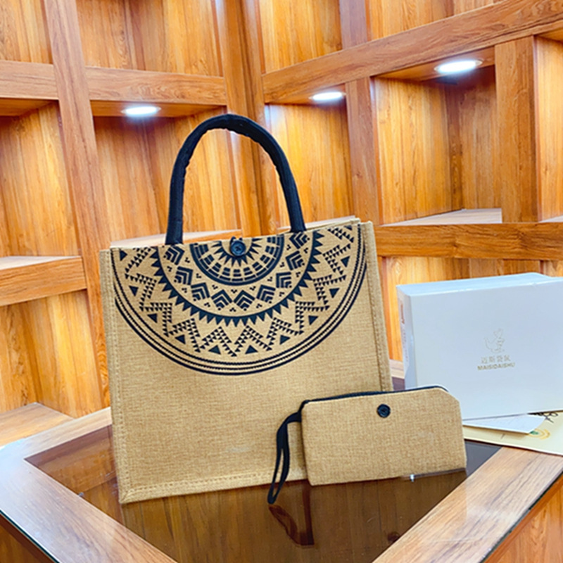 2 Pcs Linen Tote Bag Large Cap - огляд і ціна Wedding Vendor