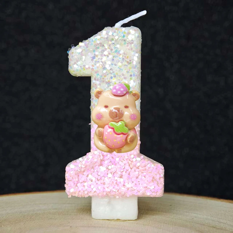 Kawaii Candle Capybara 0-9 Num - огляд і ціна Unity Candle Set