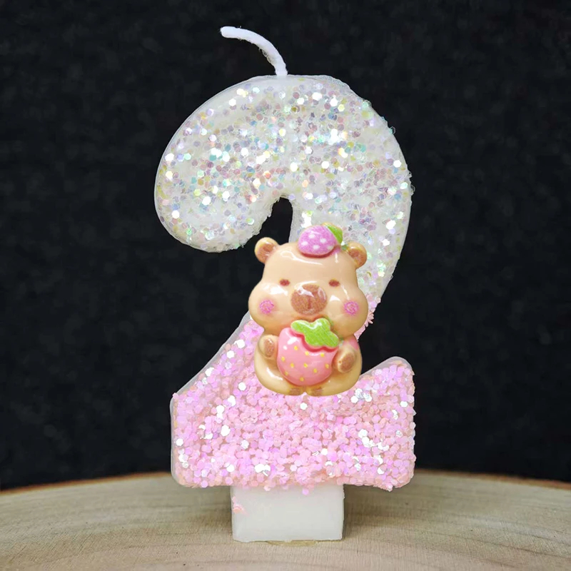 Kawaii Candle Capybara 0-9 Num - огляд і ціна Unity Candle Set