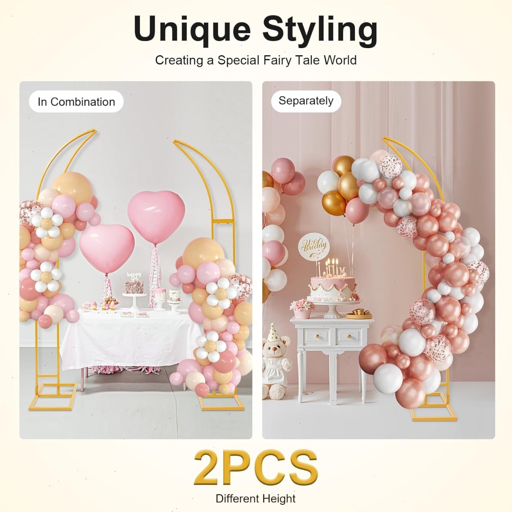 2Pcs Curved Wedding Arch Backd - огляд і ціна Wedding Balloon Arch