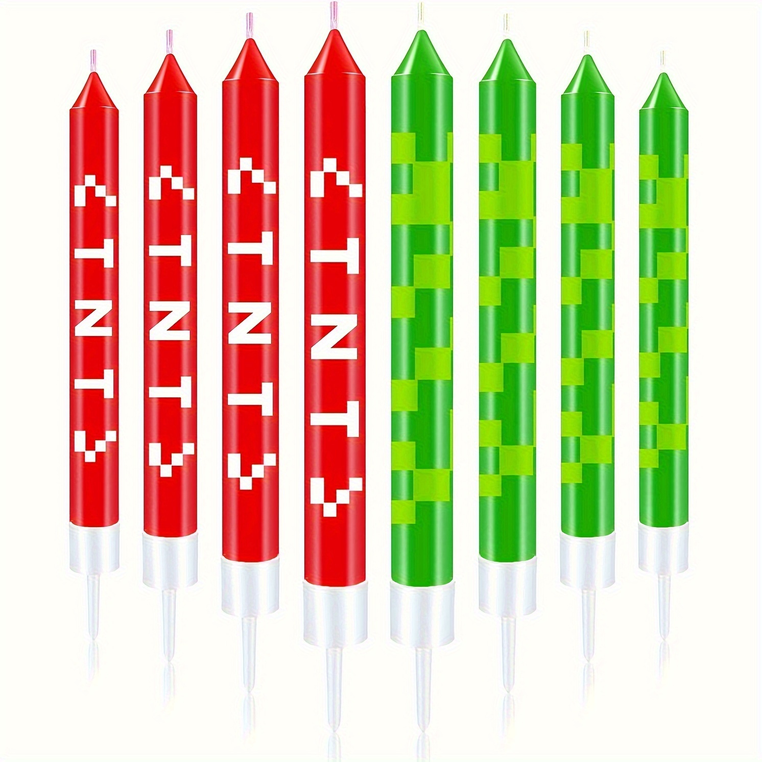 12/24pcs Green Pixel Cake Cand - огляд і ціна Unity Candle Set