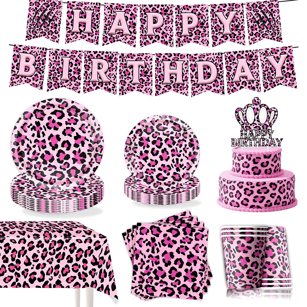 Pink Leopard Print Birthday Pa - огляд і ціна Wedding Supply Kit