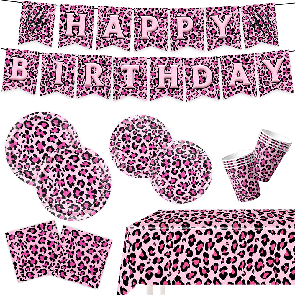 Pink Leopard Print Birthday Pa - огляд і ціна Wedding Supply Kit