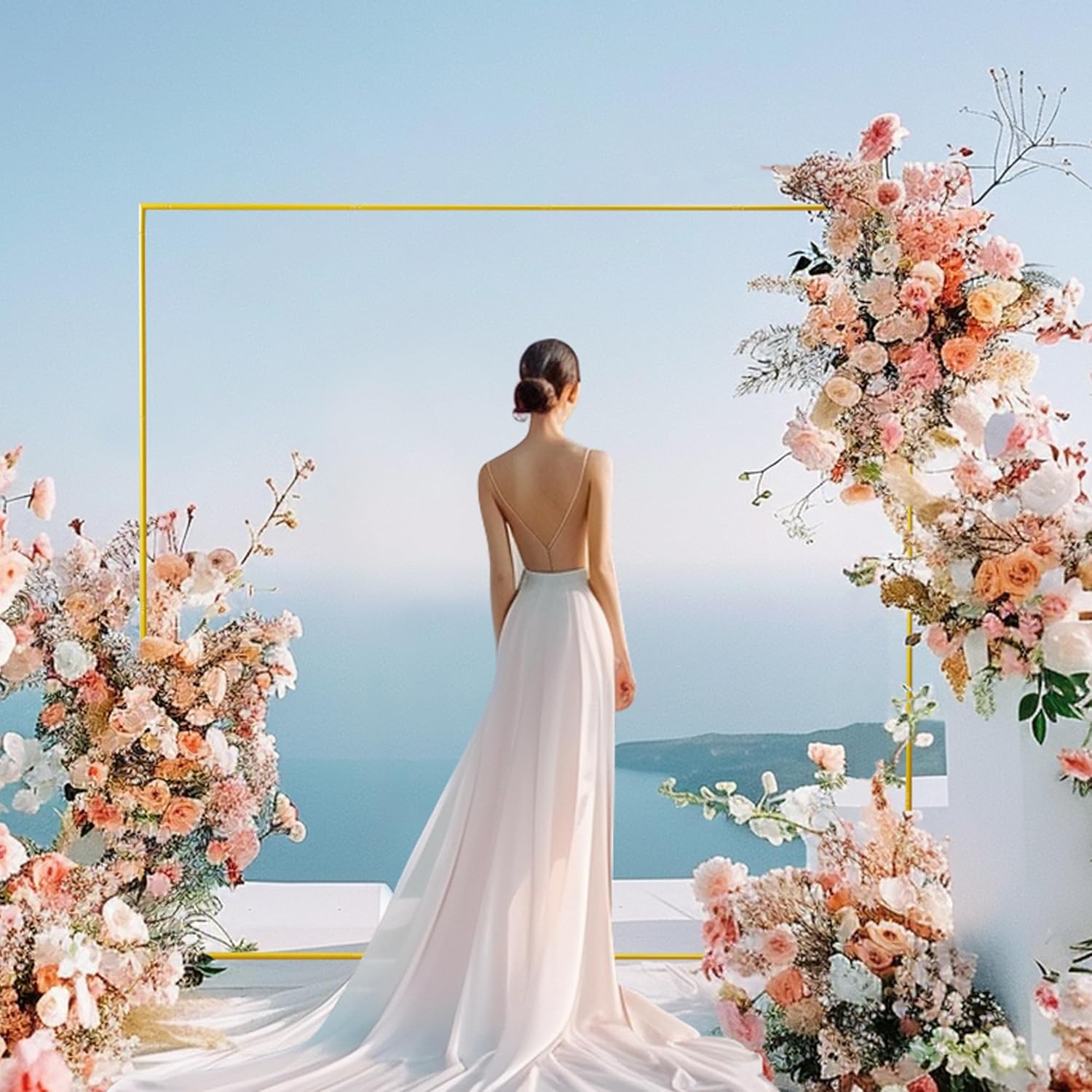 6.6FTx6.6FT Gold Wedding Arch  - огляд і ціна Wedding Balloon Arch