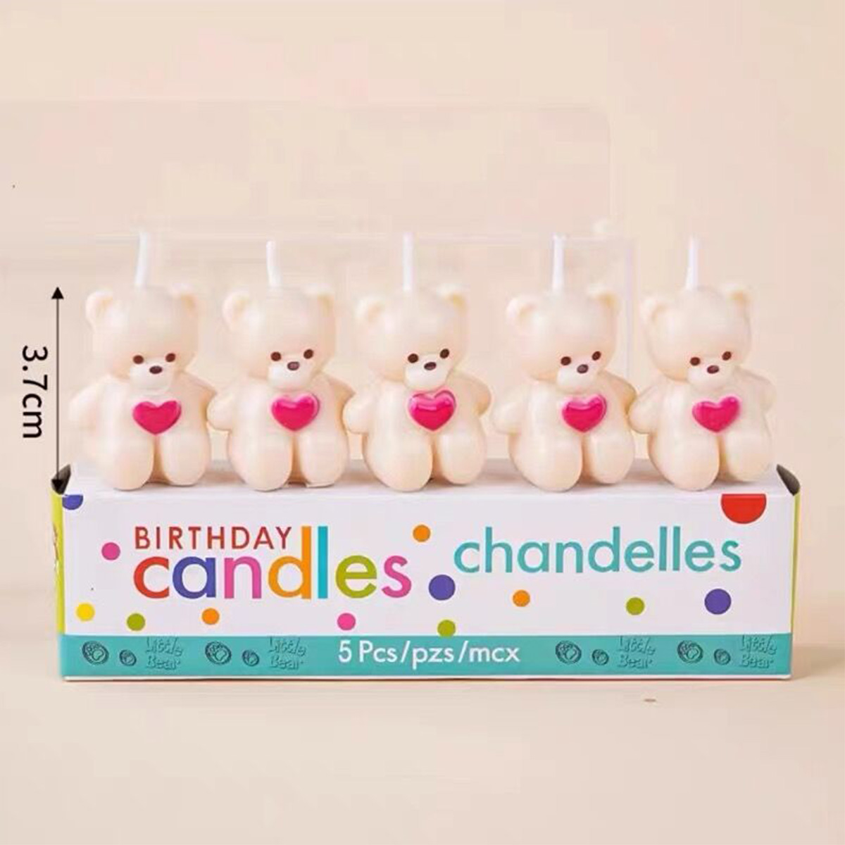 5pcs Cartoon Hug Bear Candle S - огляд і ціна Unity Candle Set