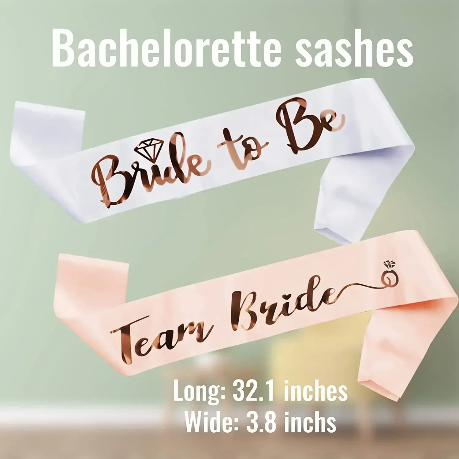 1 Set Bridal Sash Rose Gold De - огляд і ціна Bride Tribe Sash
