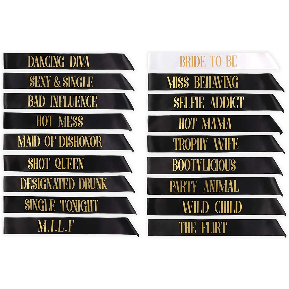 7/12/18pcs Bride To Be Team Br - огляд і ціна Bride Tribe Sash