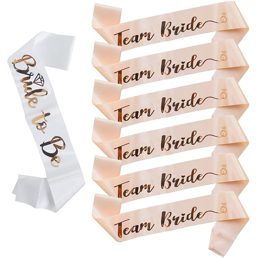 1Set Rose Gold Team Bride To B - огляд і ціна Bride Tribe Sash