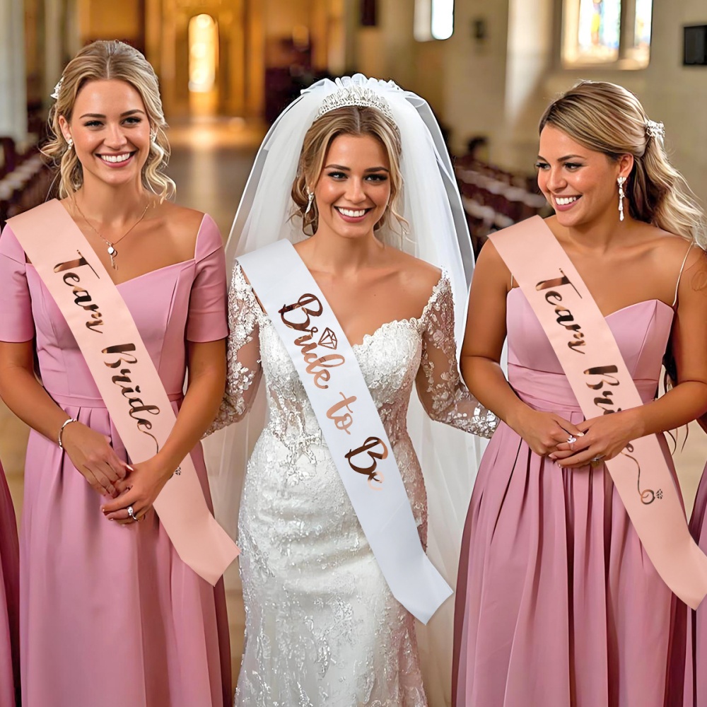 1Set Rose Gold Team Bride To B - огляд і ціна Bride Tribe Sash