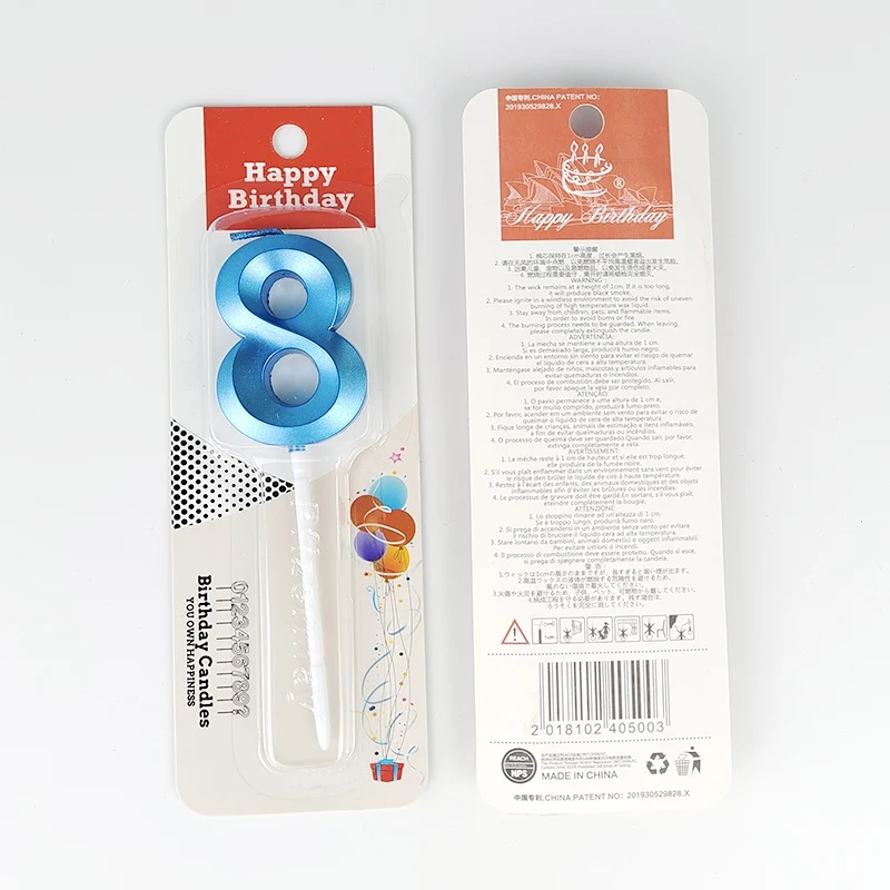Blue Number Cake Candles 0 1 2 - огляд і ціна Unity Candle Set