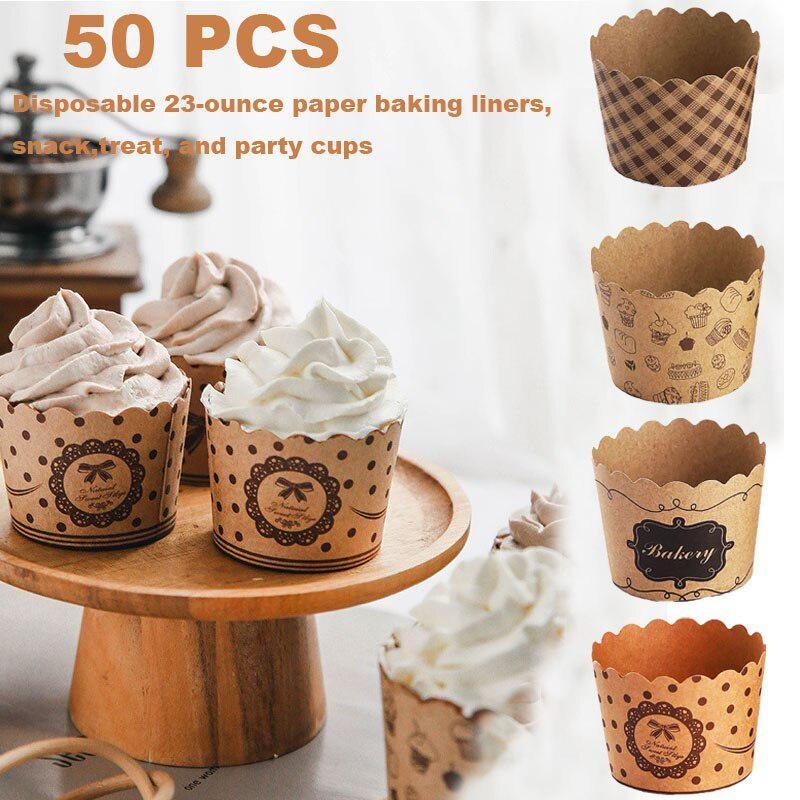 50Pcs/Pack Cupcake Paper Cups  - огляд і ціна Wedding Cake Supply