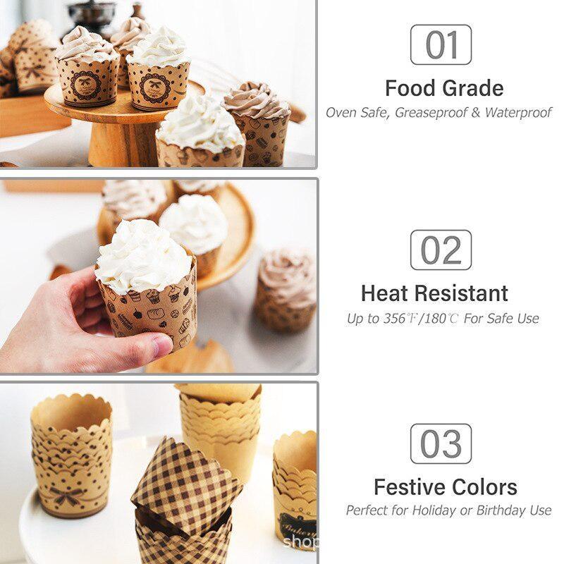 50Pcs/Pack Cupcake Paper Cups  - огляд і ціна Wedding Cake Supply