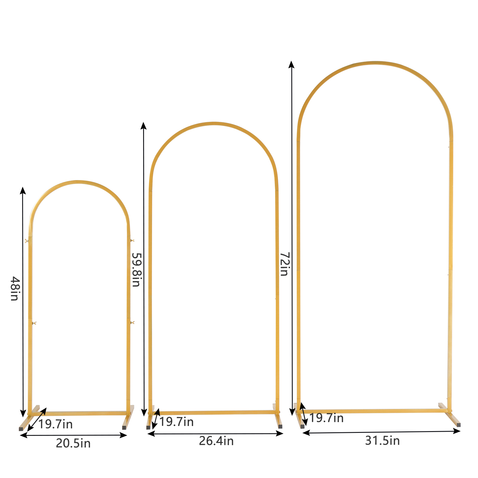 3Pack Golden Metal Arch Kits,  - огляд і ціна Wedding Balloon Arch