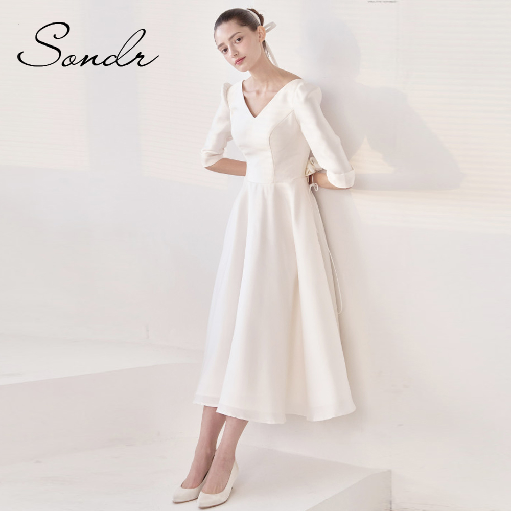 Sondr V-Neck Satin Half Sleeve - огляд і ціна Wedding Qq