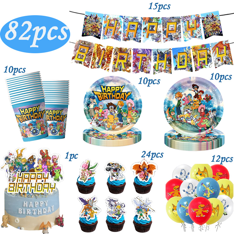 Digimon Themed Birthday Party  - огляд і ціна Wedding Supply Kit
