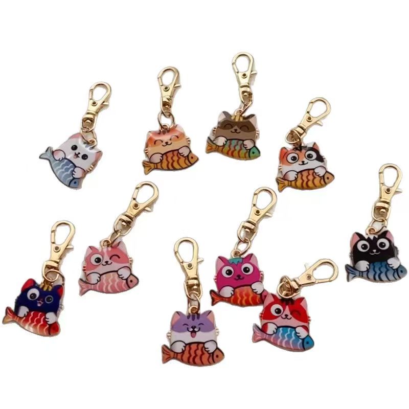 10pcs alloy printed cat keycha - огляд і ціна Wedding Yes