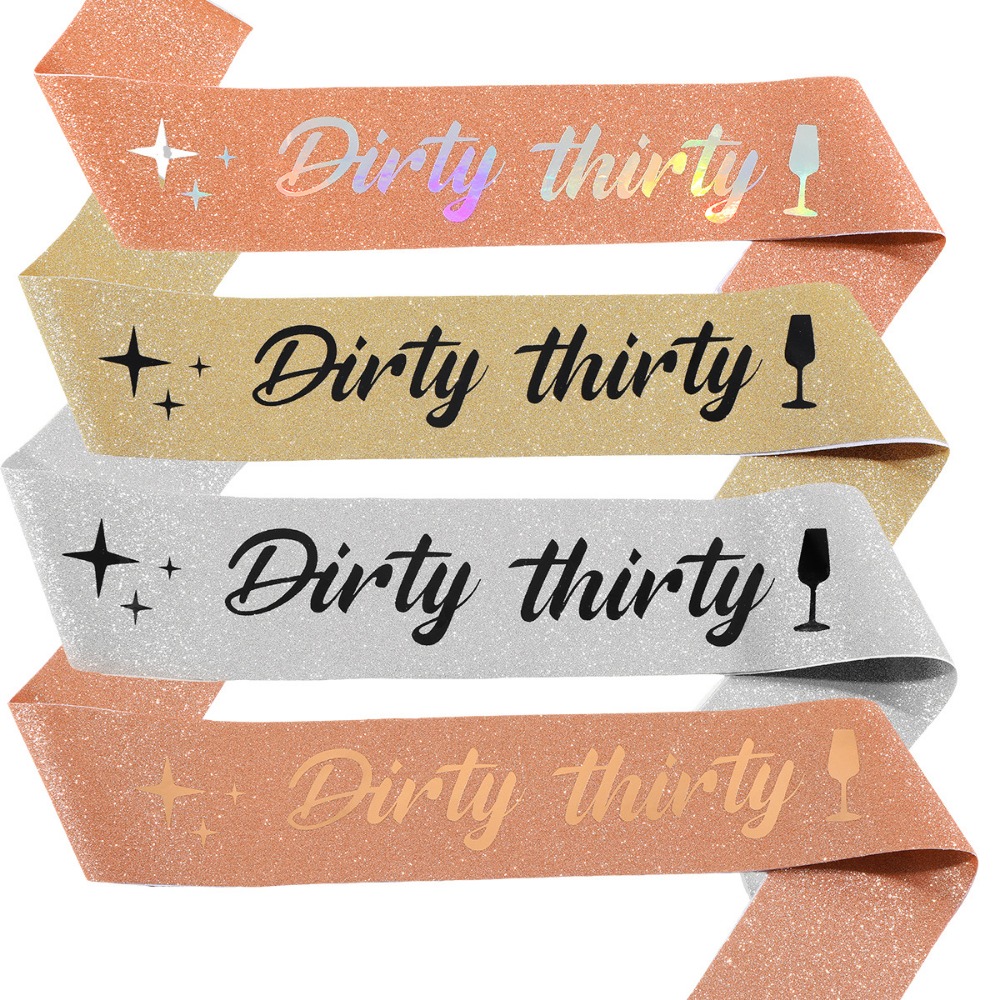 Dirty Thirty Sash Glitter Sati - огляд і ціна Bride Tribe Sash