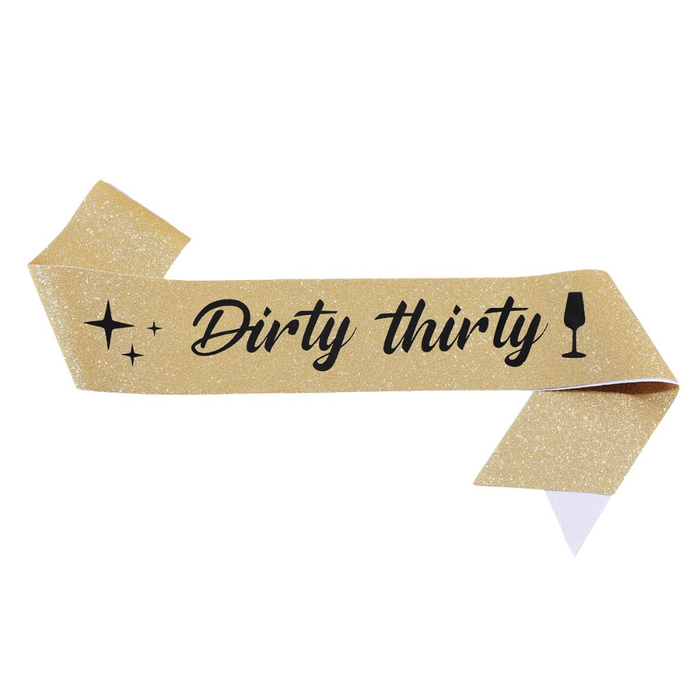 Dirty Thirty Sash Glitter Sati - огляд і ціна Bride Tribe Sash