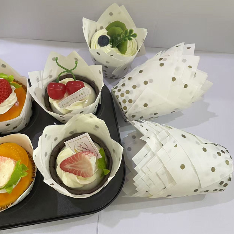 50Pcs/100Pcs Gold Dot Tulip Ca - огляд і ціна Wedding Cake Supply