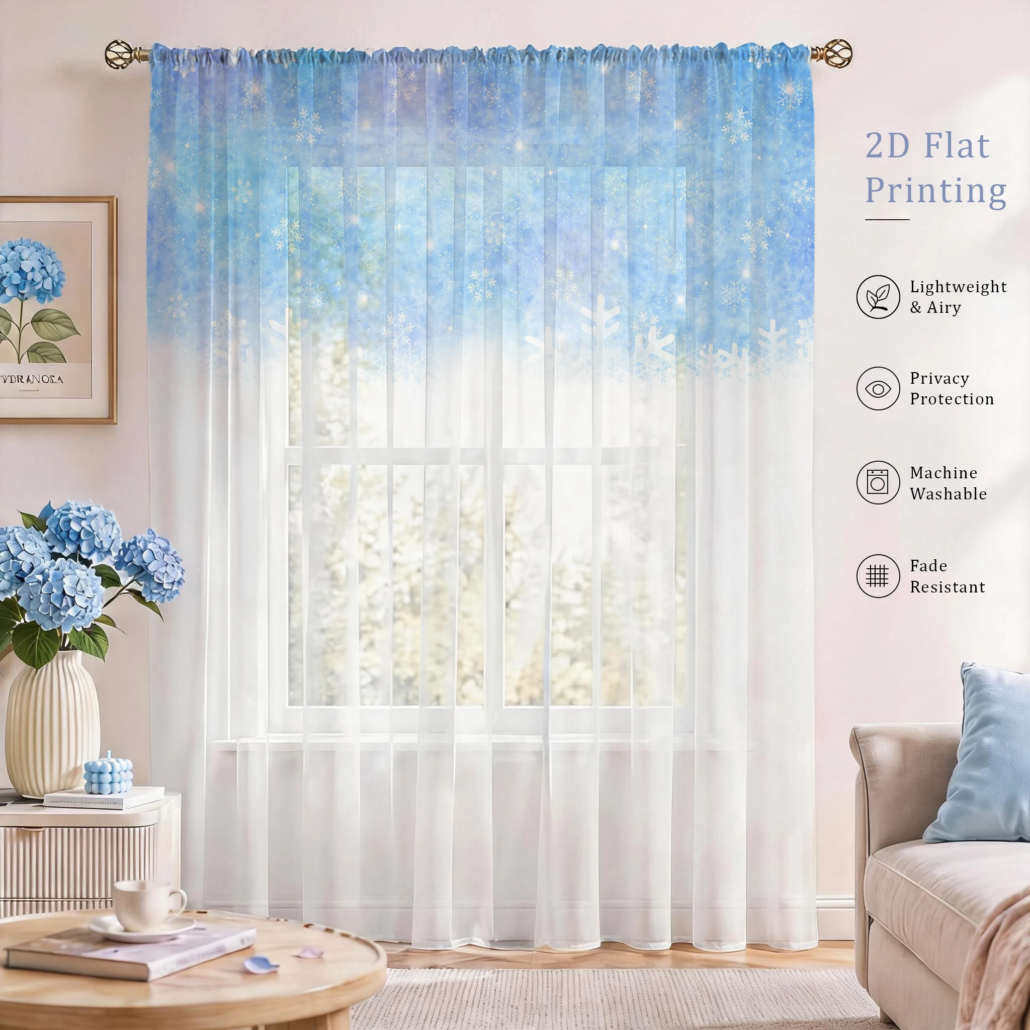 Floral Gradient Sheer Curtain, - огляд і ціна Good Floral & Wedding Decor Supply