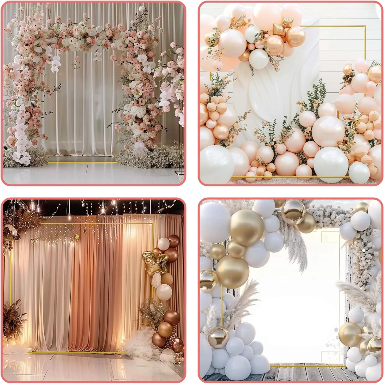 Gold Wedding Arches Square Bac - огляд і ціна Wedding Balloon Arch